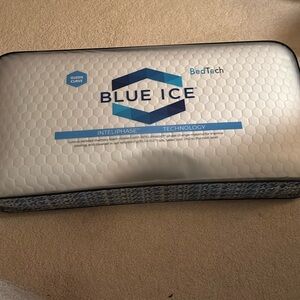 Blue ice bed tech queen curve pillow